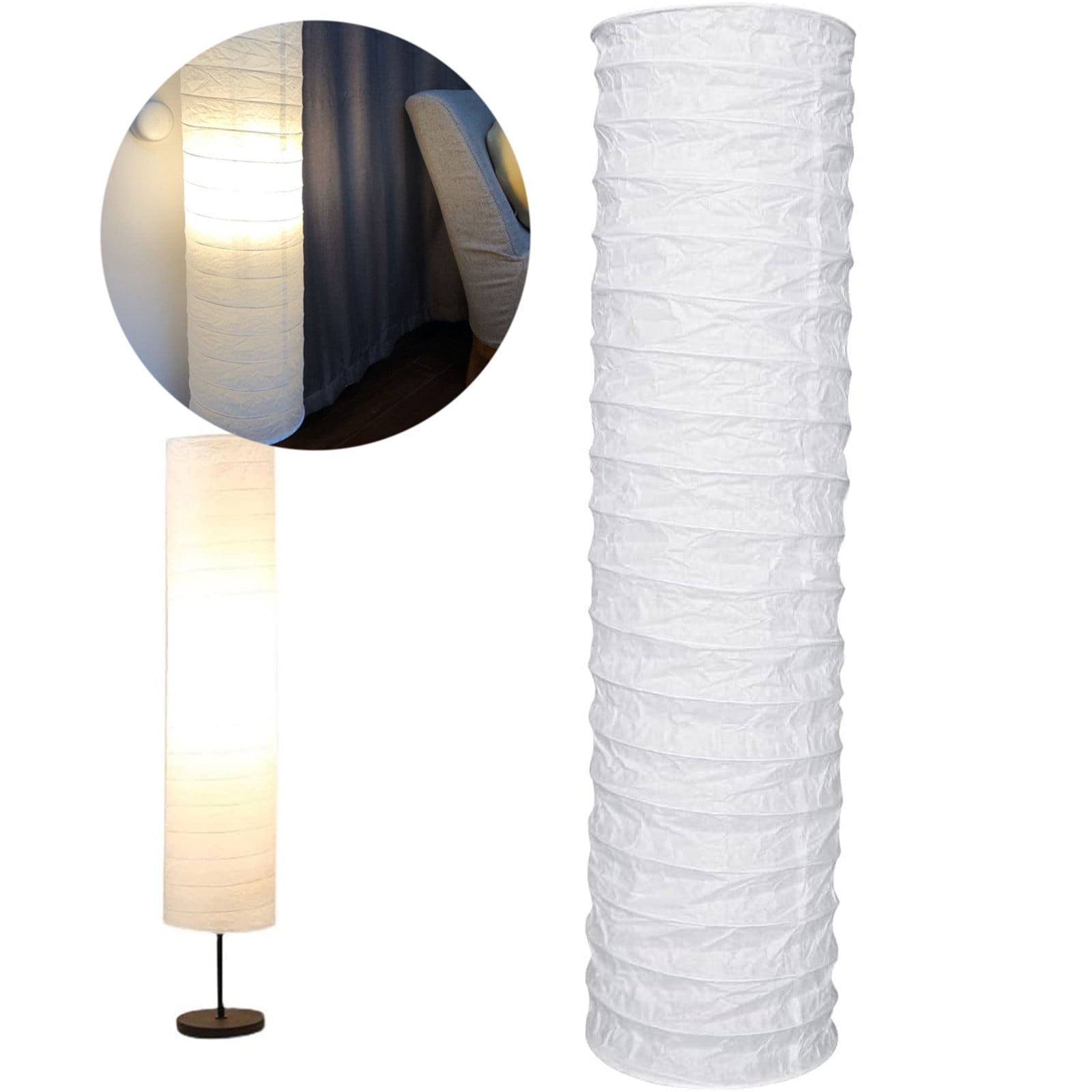 Paper Floor Lamp Shade, Foldable Paper Lamp Shade with Hyperlink Image, for Living Room Bedroom Office -