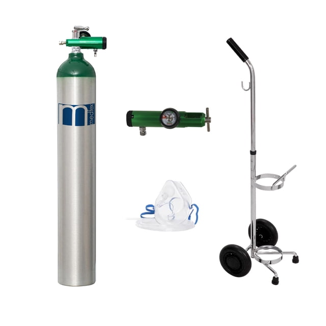 Tanque de Oxígeno 682lts - Kit Pórtatil Carrito (Tanque cargado)
