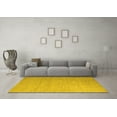 thumbnail image 3 of Ahgly Company Machine Washable Indoor Rectangle Solid Yellow Modern Area Rugs, 8' x 12', 3 of 4