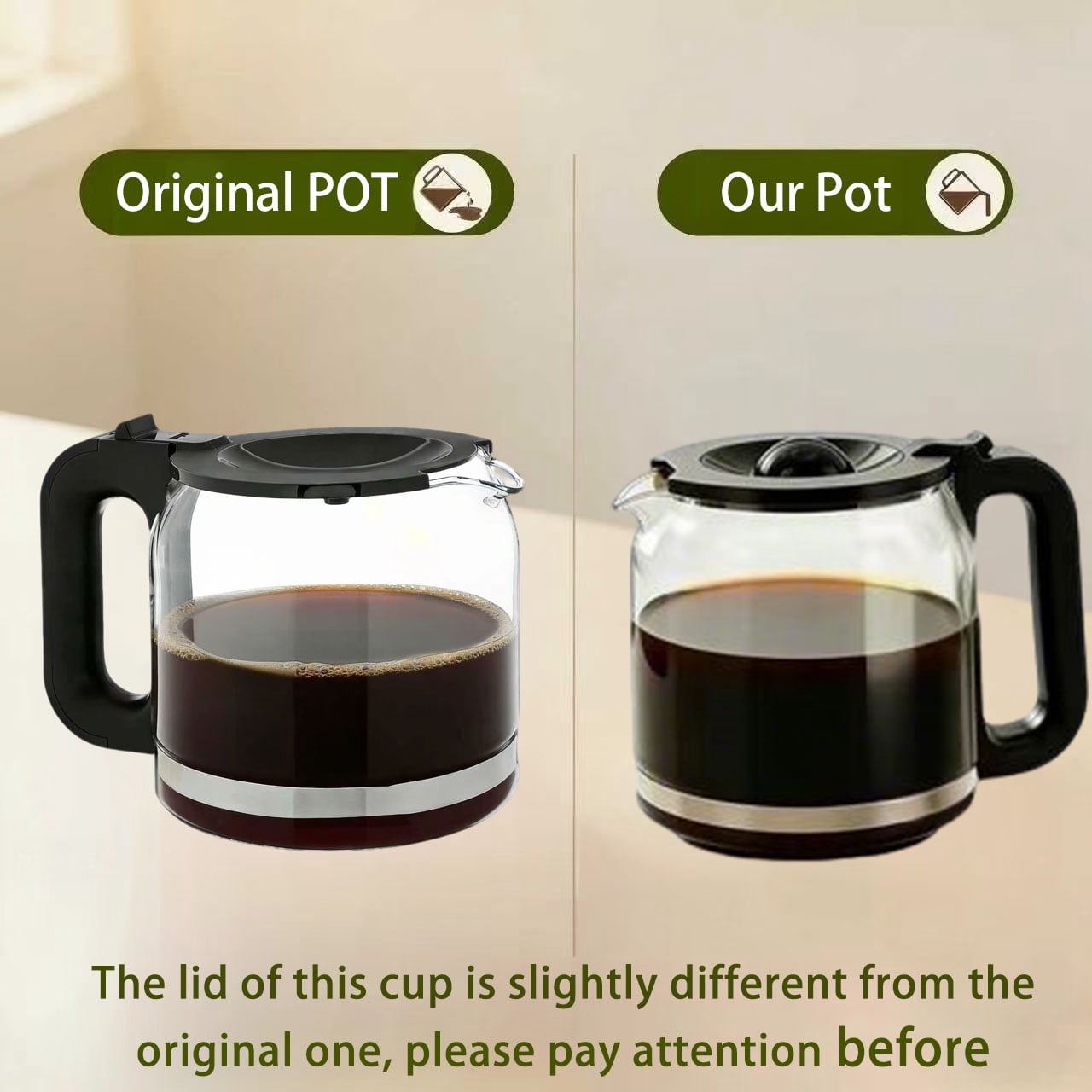 14-cup coffee maker replacement parts, compatible only with Braun coffee makers models KF5650WH and KF5650BK