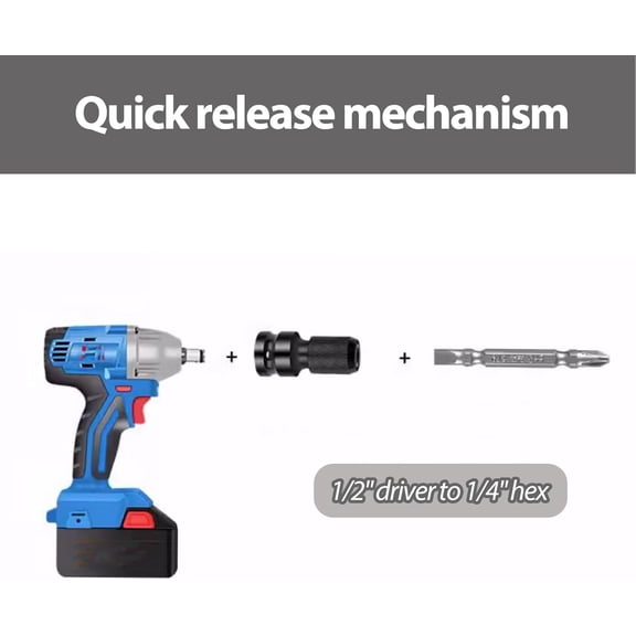 GHRTGR-2PCS 1/2 to 1/4 Socket Adapter Converter Impact Wrench Drill Bit Set Conversion Head for Driver Electric Screwdriver Chuck Adapter Hex Drive Accessories for Air Hammer 1/2 Inch to 1/4 Inch