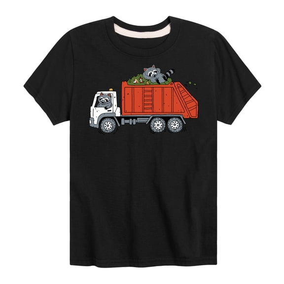Instant Message - Garbage Truck Boys Short Sleeve Graphic T-Shirt