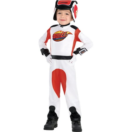 Amscan Blaze and the Monster Machines AJ Halloween Costume for Boys, Small, with Included Accessories