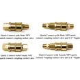 thumbnail image 3 of MADOL Propane Quick Connect Fitting Full Flow Plugs 1/4 Male Female Kit, Brass QDD Gas Air Connectors, for RV BBQ Heaters Compressor Pneumatic Tools, 3 of 8