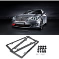 thumbnail image 3 of Acouto License Plate Frame 2PCS Carbon Fiber License Number Plate Frame Cover Holders with Screw Caps Applicable to US, 3 of 5
