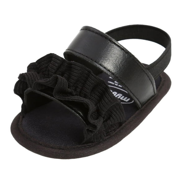 QIPOPIQ Baby Girls Sandals Ruffle Bowknot Premium Soft Sole Anti-Slip Open Toe Breathable Summer Outdoor First Walker Shoes Baby Sandals 0-3 months girls Clearance