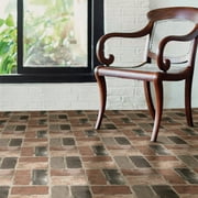 FloorPops Harvard Brick Red 12 in. x 12 in. Peel and Stick Virgin Vinyl Floor Tiles (10-Pack)