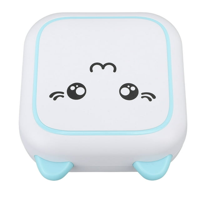 Portable Thermal Printer, Compact Inkless Printing APP Operation Multipurpose Bluetooth Mini Pocket Printer Clear Photos for Photo Blue