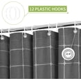 thumbnail image 5 of Charcoal Grey Boho Farmhouse Shower Curtain with Tassels, Rustic Cottagecore Aesthetic Bohemian Chic Modern Bathroom Decor Thick Waffle Textured Fabric Shower Curtain Set with Hooks, 72x72, 5 of 13