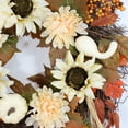thumbnail image 5 of 17.7" Fall Pumpkins Berry Artificial Maples Leaves Wreath Artificial Fall Wreaths for Front Door for Autumn Thanksgiving Harvest Festival Decorations Indoor and Outdoor, 5 of 8