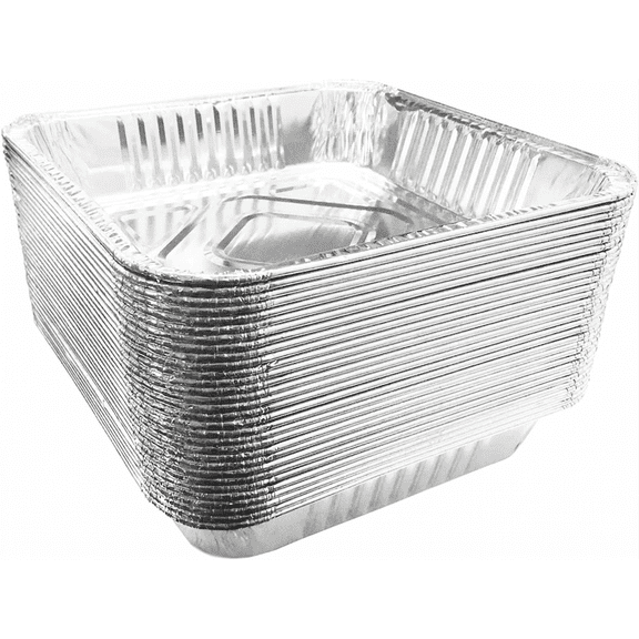Stock Your Home Aluminum Foil Pans 9x9 Sqaure Baking Pans,30 Pack