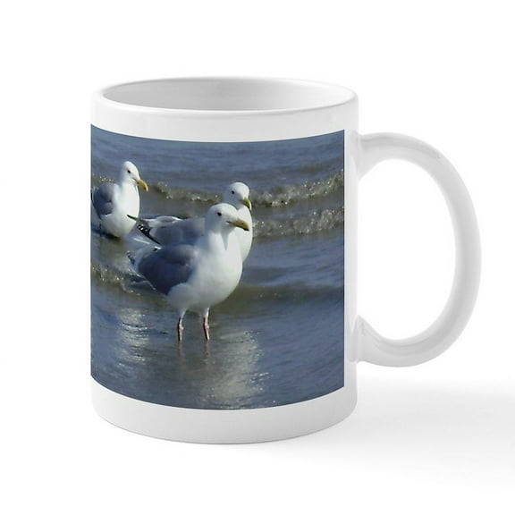 CafePress - Seagull Heaven Mug - 11 oz Ceramic Mug - Novelty Coffee Tea Cup