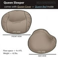 thumbnail image 6 of CordaRoy's Chenille Convertible Bean Bag Chair, Queen Classic, Espresso, 6 of 14