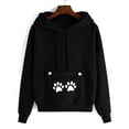 thumbnail image 7 of Levmjia Womens Hooded Sweatshirts Fashion Printed Round Neck Long Sleeve Casual Pullover Tops Work Home Soft Comfortable Breathable Holiday Everyday Wear, 7 of 7