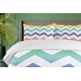 thumbnail image 4 of Ambesonne Geometric Duvet Cover Sets, Large Zig Zag Pattern, 2-Queen, Multicolor, 4 of 7