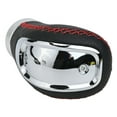 thumbnail image 5 of Pu Leather Car Manual Gear Shift Knob Shifter Lever Head With 3 Cap 5 6 Speed, 5 of 9