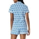 thumbnail image 3 of Conjunto de pijama para mujer de 2 piezas con botones y pantalones cortos de mono y conejito Y2k Roller Dupes Rabbit Preppy Loungewear Pjs, 3 of 3