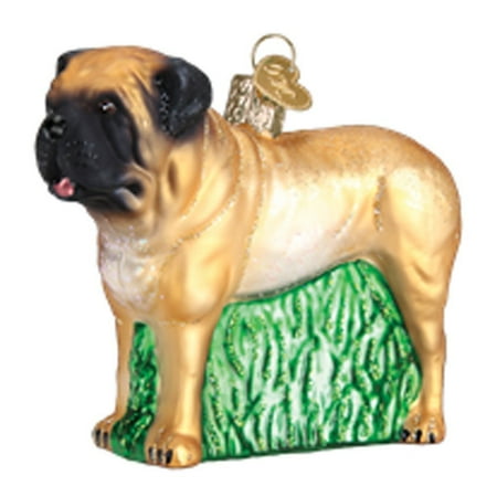 Mastiff Dog Ornament - Old World Christmas English Mastiff Glass Tree Ornament 12527 FREE BOX Dog Pet