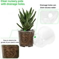 thumbnail image 4 of 30 Pack 5/6/7 Inch Clear Nursery Pots with Drainage Holes, Clear Plant Pot for Planting, Transparent Plastic Plant Pots,Durable Seed Starting Pot for Succulents, 4 of 4