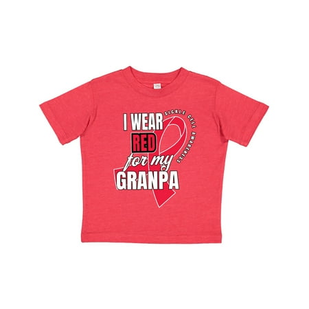

Inktastic Sickle Cell Awareness I Wear Red For My Granpa Gift Toddler Boy or Toddler Girl T-Shirt