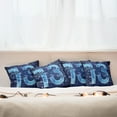 thumbnail image 7 of Ambesonne Blue Throw Pillow Cover 4 Pack, Polygon Effect Stars, 20", Dark Blue Pale Blue, 7 of 7