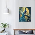 thumbnail image 4 of Acheng Peacock Wall Art Blue Peacock Tree Aesthetic Animal Wall Decor Gift Modern Canvas Painting Prints Artwork Home Decoration Framed for Bathroom Kitchen Bedroom Living Room  16x20 in, 4 of 5