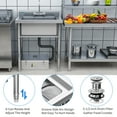 thumbnail image 5 of Dextrus Kitchen Sink Stainless Steel Single Bowl Freestanding Commercial Sink , Prep & Utility Washing Hand Basin for Restaurant, Laundry, Garage, Workshop Sink with Legs for Outdoor (29x25x37Inch), 5 of 6