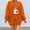 Orange, variant on WILLBEST hoodies for women Women's Fashionable Floral Print Short Sleeve T Shirt For Day Celebration | Round Neck Top breathable hoodie