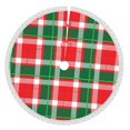 thumbnail image 1 of Faldas para árbol de Navidad a cuadros de 48 pulgadas, tapete para árbol de Navidad para fiestas de invierno, falda para árbol de Navidad para decoraciones navideñas rústicas, 1 of 8