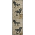 thumbnail image 2 of Addison Rugs Mayfield Premium Machine Washable Transitional Animal Beige Runner Rug, 2'3" X 7'6" Machine Washable Transitional Animal Beige Oversized Sherpa Throw Blanket, 2 of 6