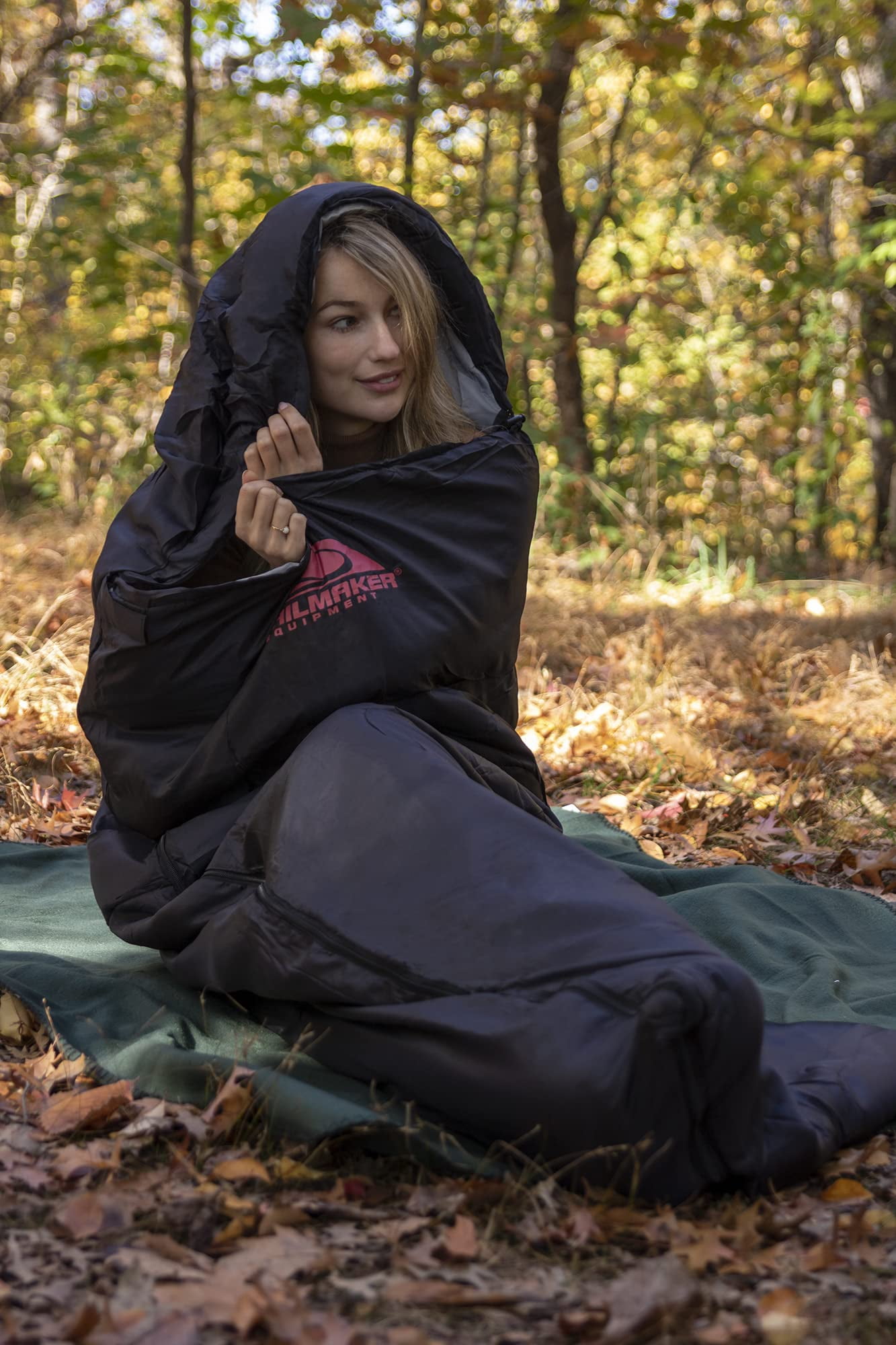 10 Pack Bulk Wholesale of Cold Weather Hooded Sleeping Bags for Adults, Kids, Homeless, Camping, Indoors, Outdoors - 10 Count Hooded Sleeping Bags in Black 71"L x 30"W