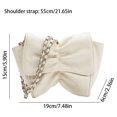 thumbnail image 3 of Bolso Bandolera Bolso bandolera para mujer, bolso de PU a la moda para axilas, bolso de mano para mujer que combina con todo (blanco) Tmvgtek Para Estrenar, 3 of 3