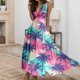 thumbnail image 1 of WILLBEST Vestido Portátil De Verano Para Mujer, Moderno Y Belleza, Con Estampado De Cocoteros, Escote En V, Cintura Sin Mangas, Vestido Informal Para Vacaciones En La Playa, 1 of 3