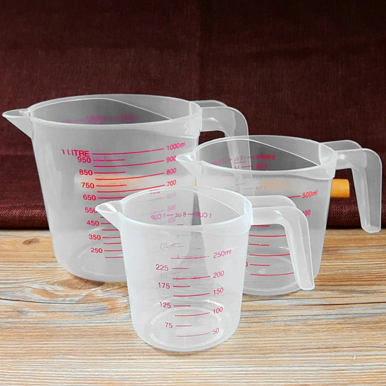 250/500/1000ml Double Scale Transparent Measuring Cup Kitchen Weighing Tool  Purple Plastic