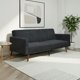 thumbnail image 4 of Ilios Innova | Sofá Cama Aren Tapizado en Lino Negro Diseño Nórdico con Respaldo Dividido Reclinable Brazos y Estructura de Madera Futón Moderno para Sala de Estar, 4 of 9