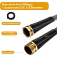 thumbnail image 3 of 1-Pack 100 FT Garden Hose, Lightweight Kink-Free Non-Expanding Water Hose with Solid Brass Fittings for Lawn and Outdoor Cleaning, 3 of 8