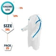 thumbnail image 2 of White SMS Isolation Gowns, 35 GSM Elastic Wrists & Ties, 25 Count, 3XL, 2 of 9