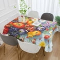 thumbnail image 2 of Yayeee Tablecloths 54" x 54" Rectangle Wrinkle Resistant Party Table Cover, Purple Floral Tomatoes, 2 of 8