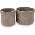thumbnail image 2 of Set de 2 maceteros de cerámica 10 y 12 cm con Drenaje gris Elly Decor ED-MCDSET02, 2 of 5