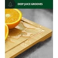 thumbnail image 5 of Royal Craft Wood Extra Large Bamboo Cutting Board – Wooden Butcher Block Chopping Board with Side Handles, Cutting Board for Kitchen Meal Prep (XL, 18" x 12"), 5 of 10
