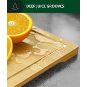 Royal Craft Wood Extra Large Bamboo Cutting Board – Wooden Butcher Block Chopping Board with Side Handles, Cutting Board for Kitchen Meal Prep (XL, 18 x 12)