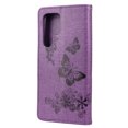 thumbnail image 3 of Allytech Wallet Case for Samsung Galaxy S22 Ultra 5G, Big Butterfly Embossed PU Leather Kickstand Flip Cover Shockproof Drop Protection Anti-scratch Wallet Cover for Samsung Galaxy S22 Ultra,Purple, 3 of 4