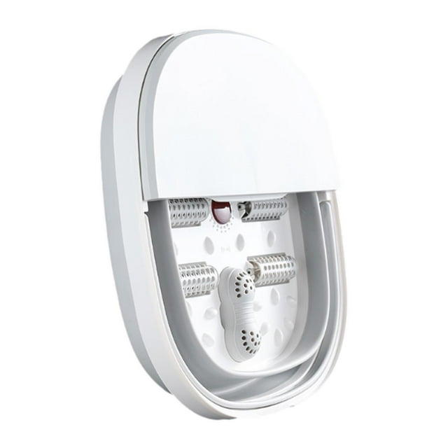 Masajeador de baño de SPA para pies plegable con calor, cubo para baño de pies para relajación, SPA para pies de pedicura para SPA para pies Gris Blanco Anti Seco
