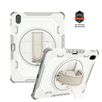 Dteck iPad 10th Generation Case, 10.9-inch iPad 2022 Case, All-Inclusive Shockproof Rugged Case with Rotating Hadn Strap Kickstand Pencil Holder for iPad 10th Gen 10.9",Gray