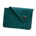 thumbnail image 2 of Cartera tarjetero, pequeño estuche regalo para hombres y mujeres, estilo vintage, compacto, piel sintética. Verde, 2 of 8