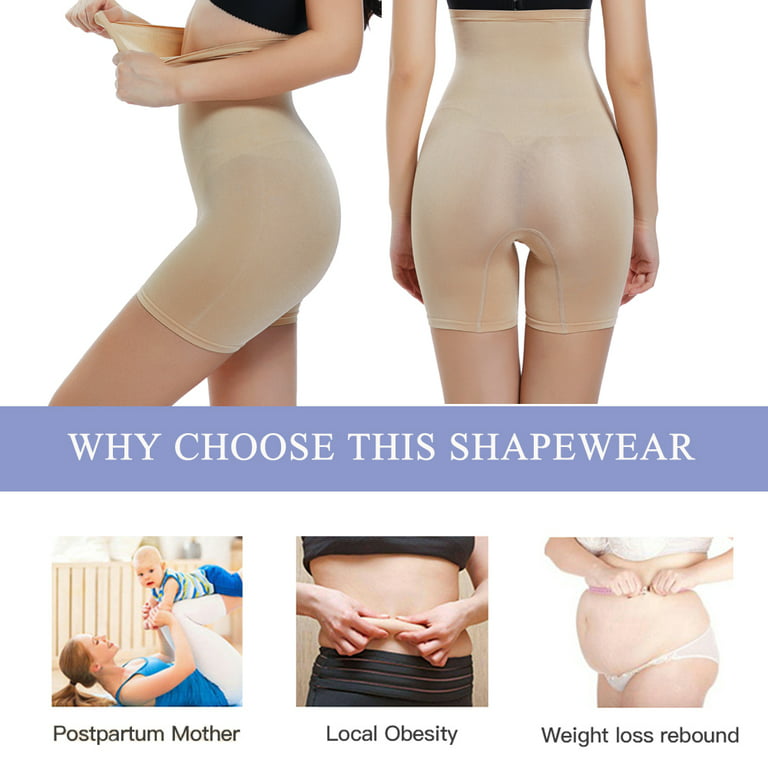 Joyshaper Shapewear Shorts for Women High Waist Tummy Control Body Shaper  Butt Lift Panties Thigh Slimming Fajas Postpartum(Beige-2X) 
