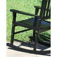 thumbnail image 4 of Northbeam Solid Acacia Hardwood Outdoor Patio Slatted Back Rocking Chair, Black, 4 of 5