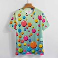 thumbnail image 4 of Colorful Dots T-Shirt O Neck Oversize T-Shirts Short Sleeve Classic Tees Women Summer Graphic Tops, 4 of 5