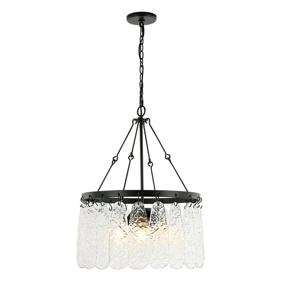 SAFAVIEH Selene 4-Light Farmhouse Black Iron Chandelier