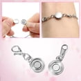 thumbnail image 3 of 12Pcs Necklace Clasp Round-shaped Rhinestone Extender Chains Woman Mini Chains DIY Jewelry Locking Alloy Converter Jewelry Connector Making, 3 of 8